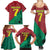 Personalized Portugal 7 Goat Family Matching Summer Maxi Dress and Hawaiian Shirt Greatest Of All Time Red Green Vintage