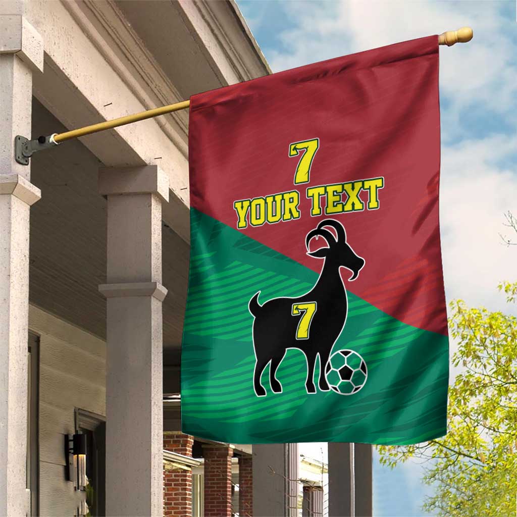 Personalized Portugal 7 Goat Garden Flag Greatest Of All Time Red Green Vintage