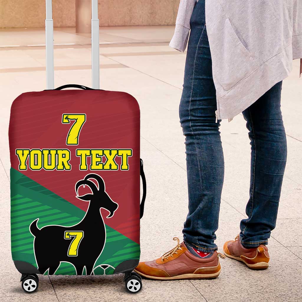 Personalized Portugal 7 Goat Luggage Cover Greatest Of All Time Red Green Vintage