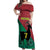 Personalized Portugal 7 Goat Off Shoulder Maxi Dress Greatest Of All Time Red Green Vintage