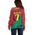 Personalized Portugal 7 Goat Off Shoulder Sweater Greatest Of All Time Red Green Vintage