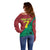 Personalized Portugal 7 Goat Off Shoulder Sweater Greatest Of All Time Red Green Vintage