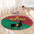 Personalized Portugal 7 Goat Round Carpet Greatest Of All Time Red Green Vintage