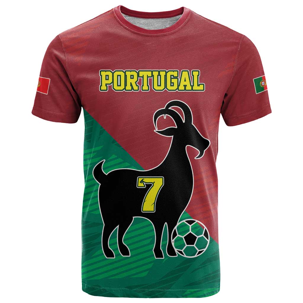 Personalized Portugal 7 Goat T Shirt Greatest Of All Time Red Green Vintage