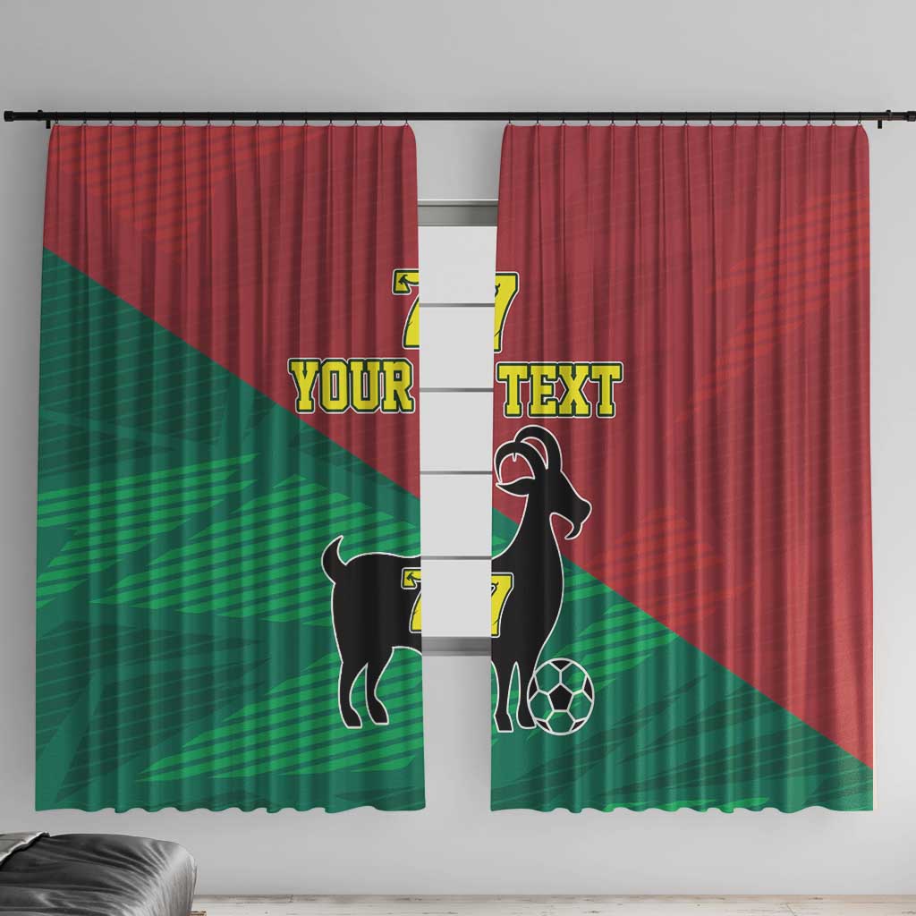 Personalized Portugal 7 Goat Window Curtain Greatest Of All Time Red Green Vintage