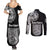 Finland Vikings Culture Couples Matching Summer Maxi Dress and Long Sleeve Button Shirt Suomi Viking Ships