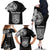 Finland Vikings Culture Family Matching Off The Shoulder Long Sleeve Dress and Hawaiian Shirt Suomi Viking Ships