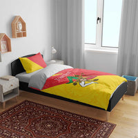 Personalized Italy Sicily Bedding Set Sicilia Gorgoneion with Triskeles