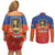 Netherlands Football Couples Matching Off Shoulder Short Dress and Long Sleeve Button Shirt Oranje Lion Go Champion