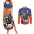 Netherlands Football Couples Matching Summer Maxi Dress and Long Sleeve Button Shirt Oranje Lion Go Champion