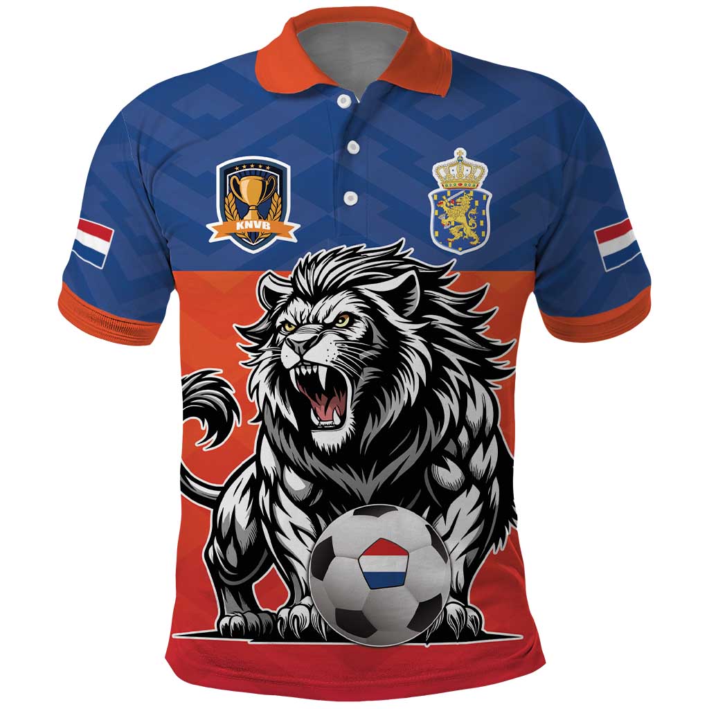 Netherlands Football Polo Shirt Oranje Lion Go Champion