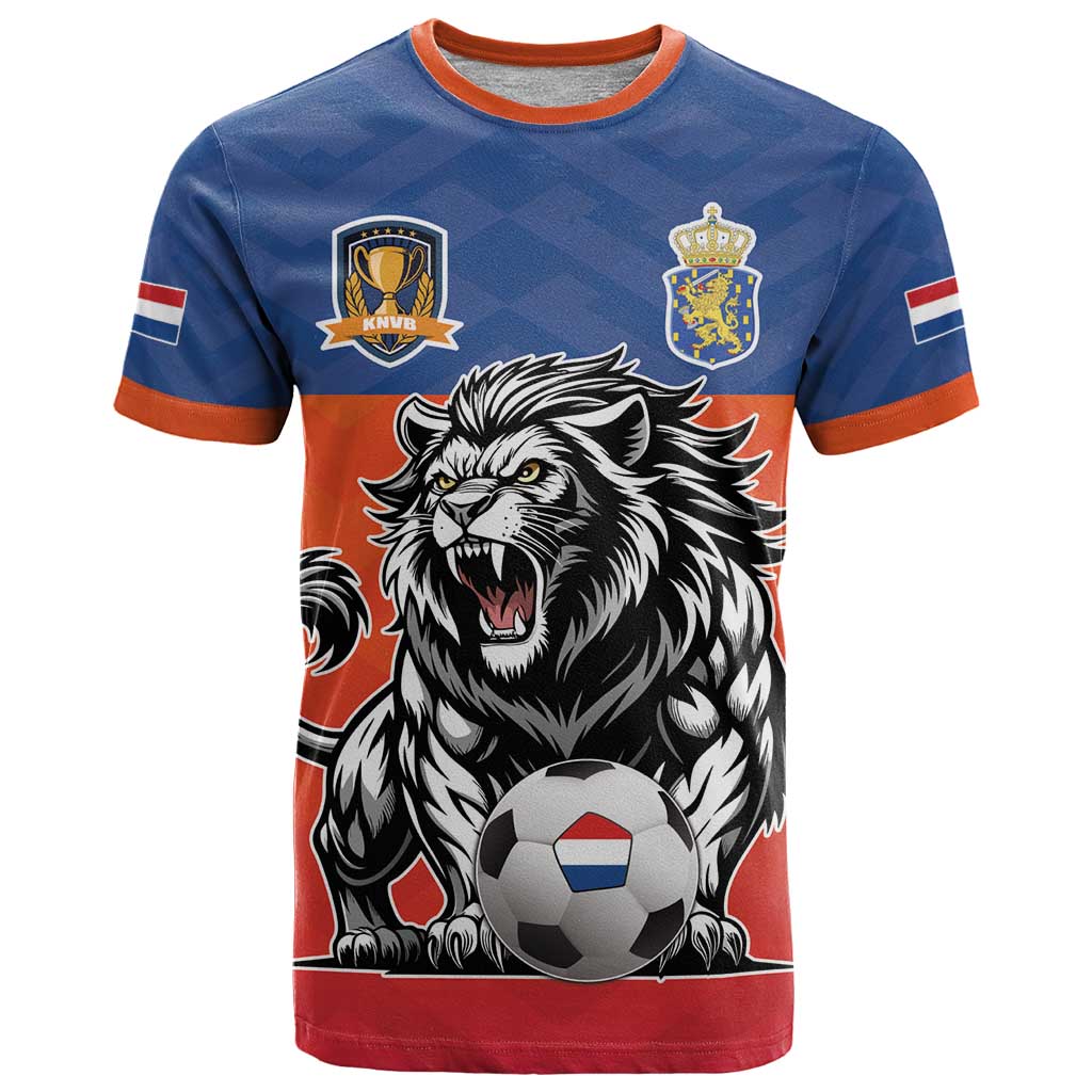 Netherlands Football T Shirt Oranje Lion Go Champion