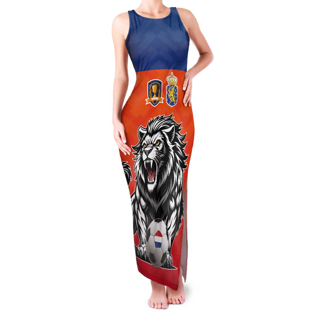 Netherlands Football Tank Maxi Dress Oranje Lion Go Champion