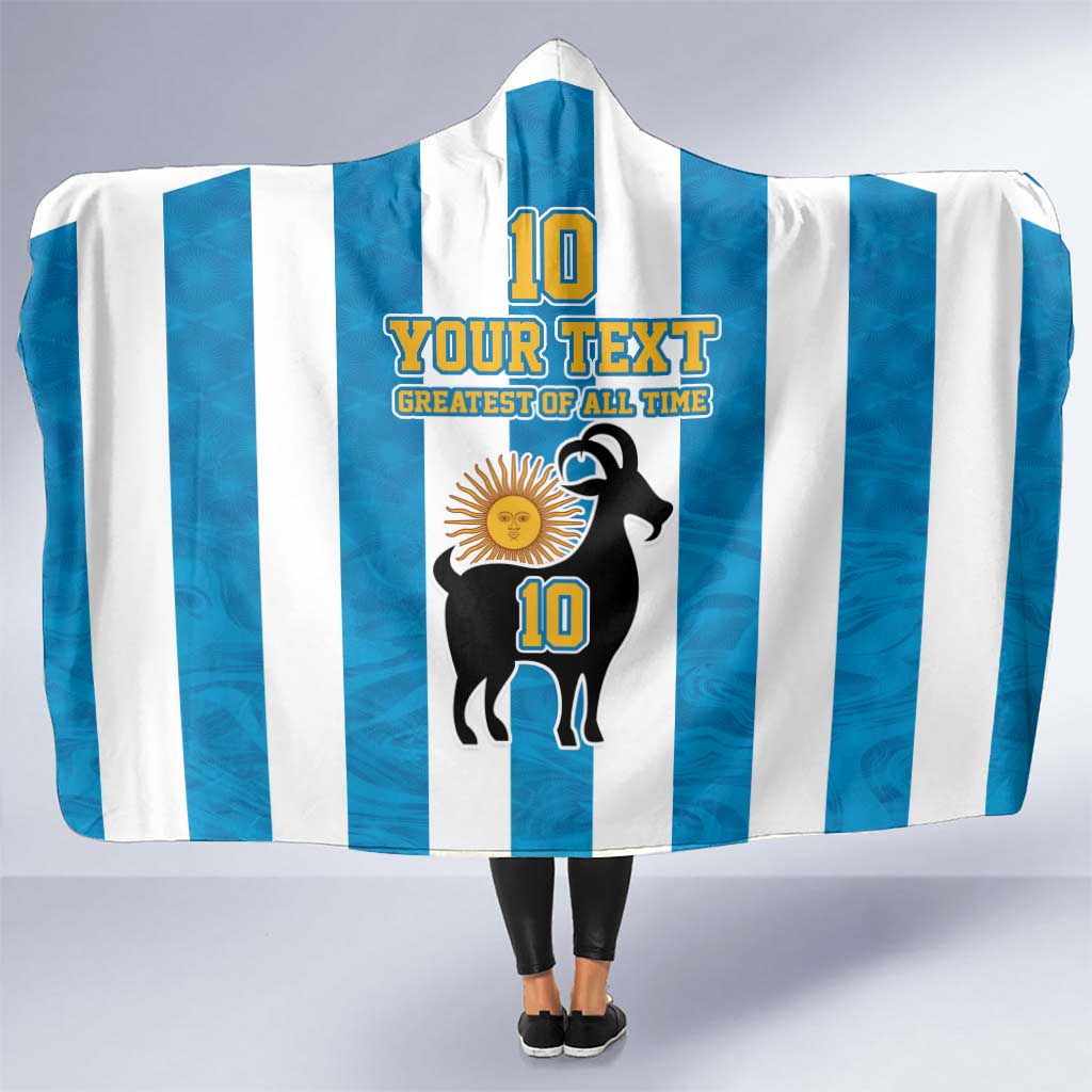 Personalized Argentina 10 Goat Hooded Blanket Greatest Of All Time Sporty Style