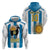 Personalized Argentina 10 Goat Zip Hoodie Greatest Of All Time Sporty Style