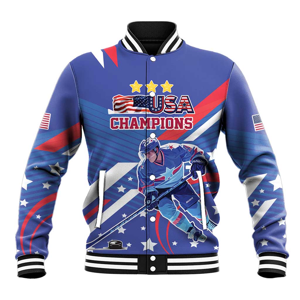 Custom United States Ice Hockey Baseball Jacket USA Go Champions Sporty Style