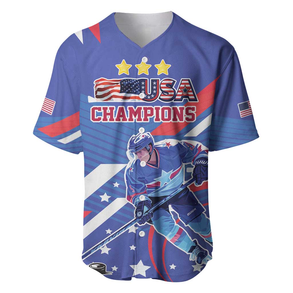 Custom United States Ice Hockey Baseball Jersey USA Go Champions Sporty Style