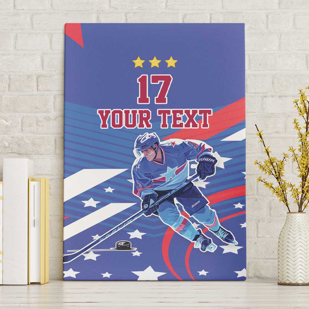 Custom United States Ice Hockey Canvas Wall Art USA Go Champions Sporty Style