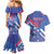 Custom United States Ice Hockey Couples Matching Mermaid Dress and Hawaiian Shirt USA Go Champions Sporty Style