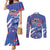 Custom United States Ice Hockey Couples Matching Mermaid Dress and Long Sleeve Button Shirt USA Go Champions Sporty Style