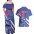 Custom United States Ice Hockey Couples Matching Off Shoulder Maxi Dress and Hawaiian Shirt USA Go Champions Sporty Style