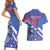 Custom United States Ice Hockey Couples Matching Short Sleeve Bodycon Dress and Hawaiian Shirt USA Go Champions Sporty Style