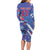 Custom United States Ice Hockey Family Matching Long Sleeve Bodycon Dress and Hawaiian Shirt USA Go Champions Sporty Style