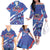 Custom United States Ice Hockey Family Matching Off The Shoulder Long Sleeve Dress and Hawaiian Shirt USA Go Champions Sporty Style