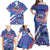 Custom United States Ice Hockey Family Matching Off Shoulder Maxi Dress and Hawaiian Shirt USA Go Champions Sporty Style