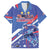 Custom United States Ice Hockey Family Matching Off Shoulder Maxi Dress and Hawaiian Shirt USA Go Champions Sporty Style