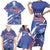 Custom United States Ice Hockey Family Matching Short Sleeve Bodycon Dress and Hawaiian Shirt USA Go Champions Sporty Style