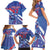 Custom United States Ice Hockey Family Matching Short Sleeve Bodycon Dress and Hawaiian Shirt USA Go Champions Sporty Style