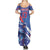 Custom United States Ice Hockey Family Matching Summer Maxi Dress and Hawaiian Shirt USA Go Champions Sporty Style