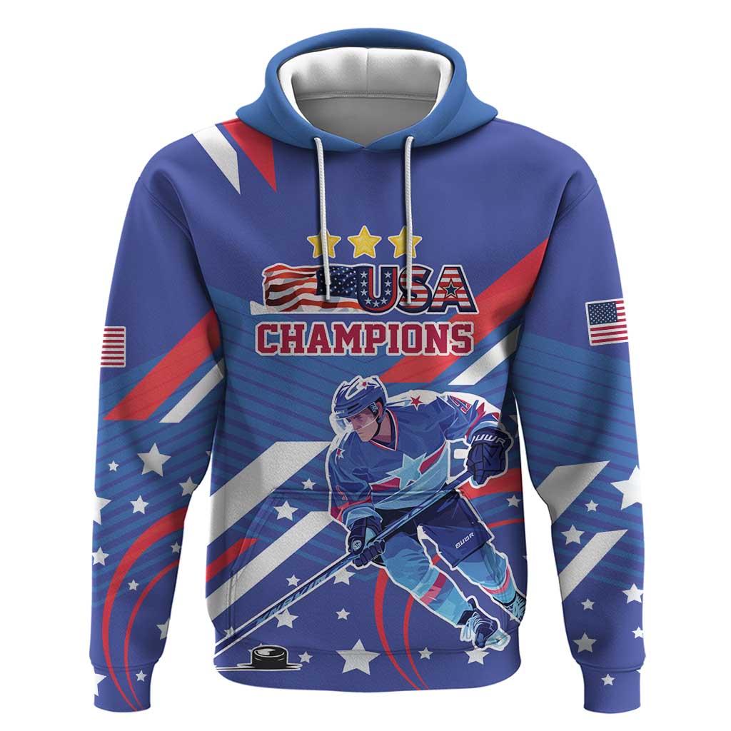 Custom United States Ice Hockey Hoodie USA Go Champions Sporty Style