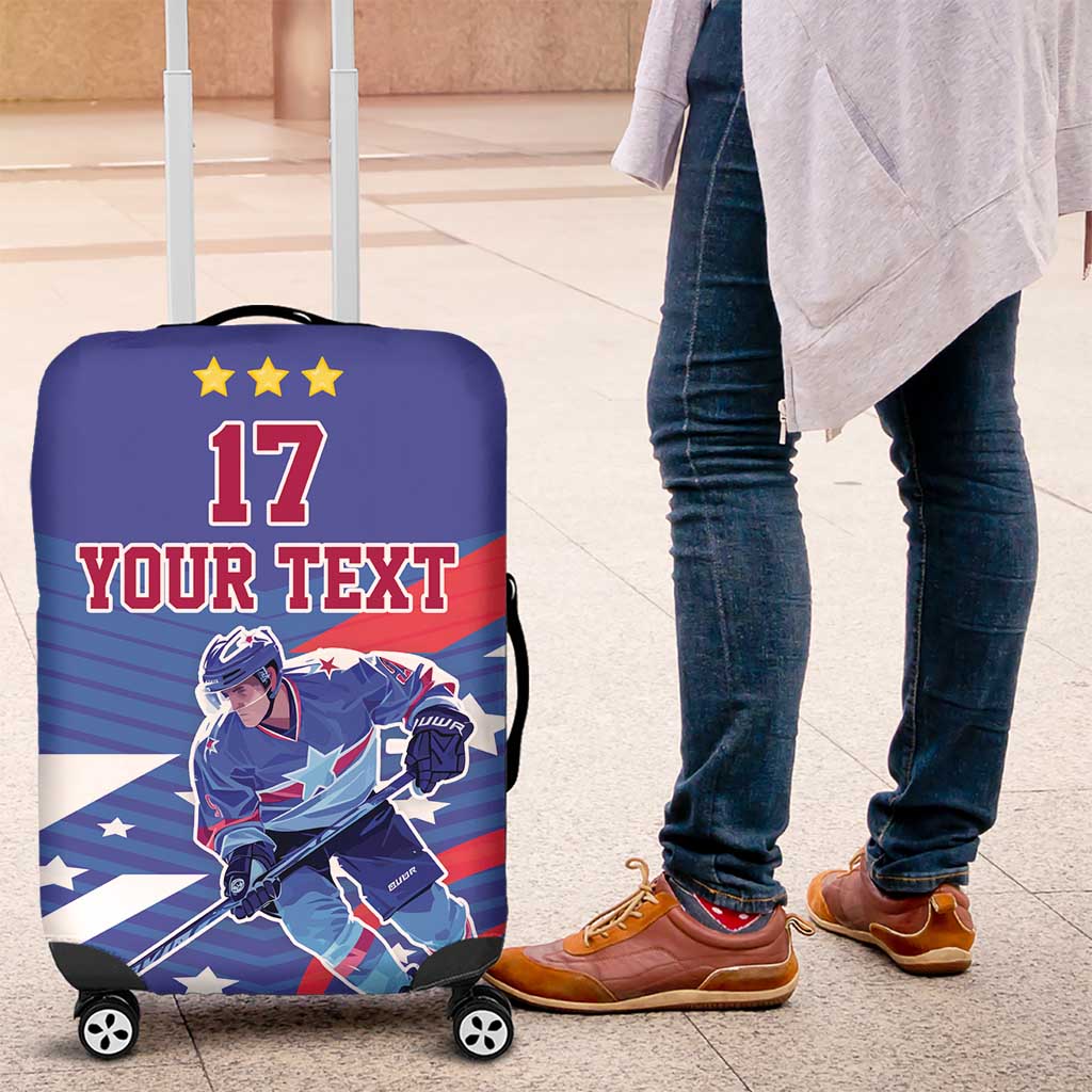 Custom United States Ice Hockey Luggage Cover USA Go Champions Sporty Style