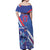 Custom United States Ice Hockey Off Shoulder Maxi Dress USA Go Champions Sporty Style