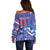 Custom United States Ice Hockey Off Shoulder Sweater USA Go Champions Sporty Style