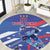 Custom United States Ice Hockey Round Carpet USA Go Champions Sporty Style