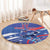 Custom United States Ice Hockey Round Carpet USA Go Champions Sporty Style