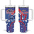 Custom United States Ice Hockey Tumbler With Handle USA Go Champions Sporty Style