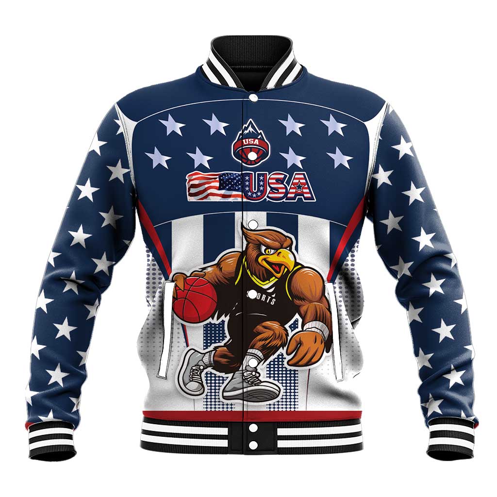 Custom United States Basketball Baseball Jacket USA Eagle Mascot Style