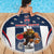 Custom United States Basketball Beach Blanket USA Eagle Mascot Style