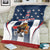 Custom United States Basketball Blanket USA Eagle Mascot Style