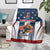 Custom United States Basketball Blanket USA Eagle Mascot Style