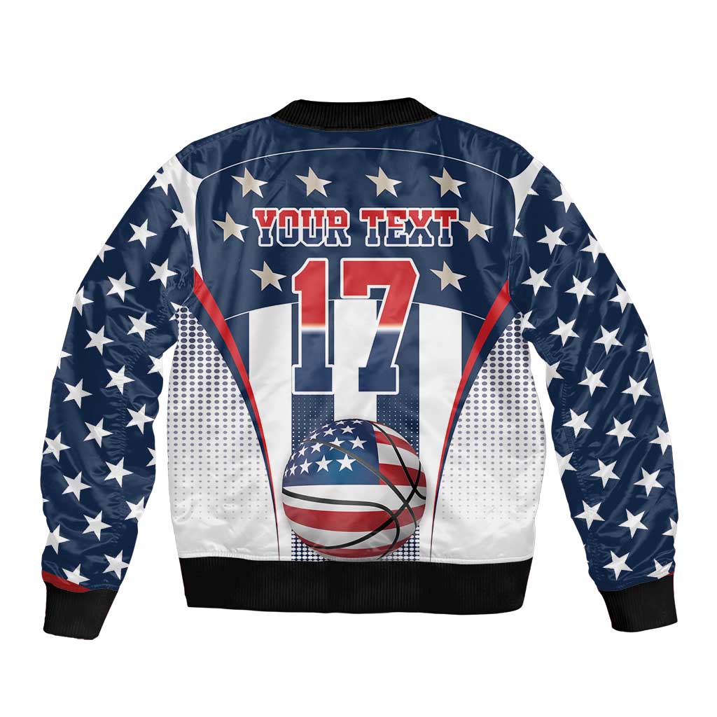 Custom United States Basketball Bomber Jacket USA Eagle Mascot Style