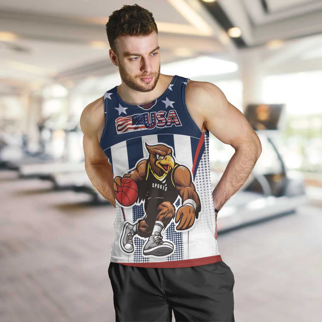 Custom United States Basketball Men Tank Top USA Eagle Mascot Style