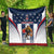 Custom United States Basketball Quilt USA Eagle Mascot Style