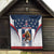 Custom United States Basketball Quilt USA Eagle Mascot Style