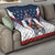 Custom United States Basketball Quilt USA Eagle Mascot Style