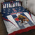 Custom United States Basketball Quilt Bed Set USA Eagle Mascot Style